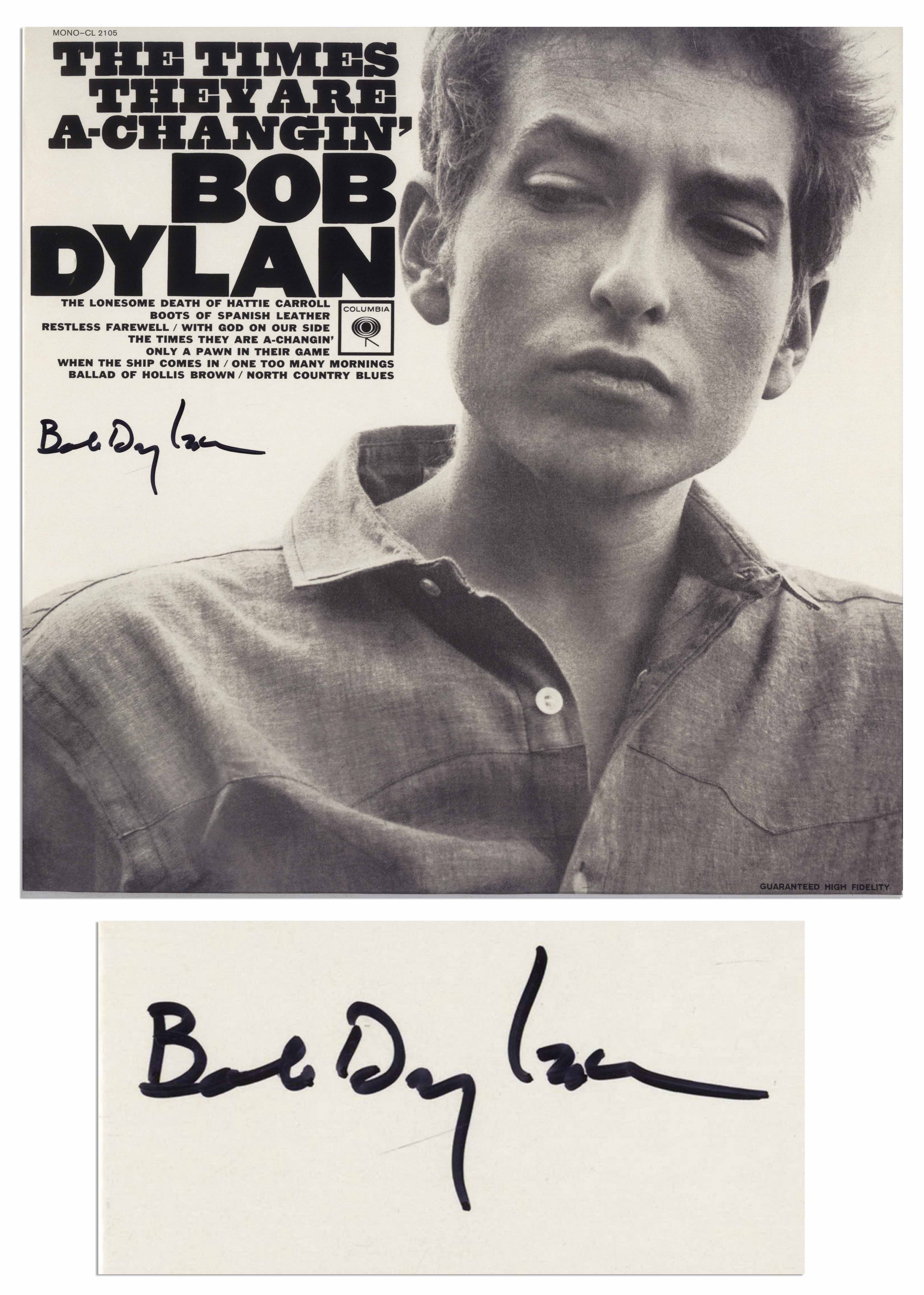 lot-detail-bob-dylan-signed-album-the-times-they-are-a-changin